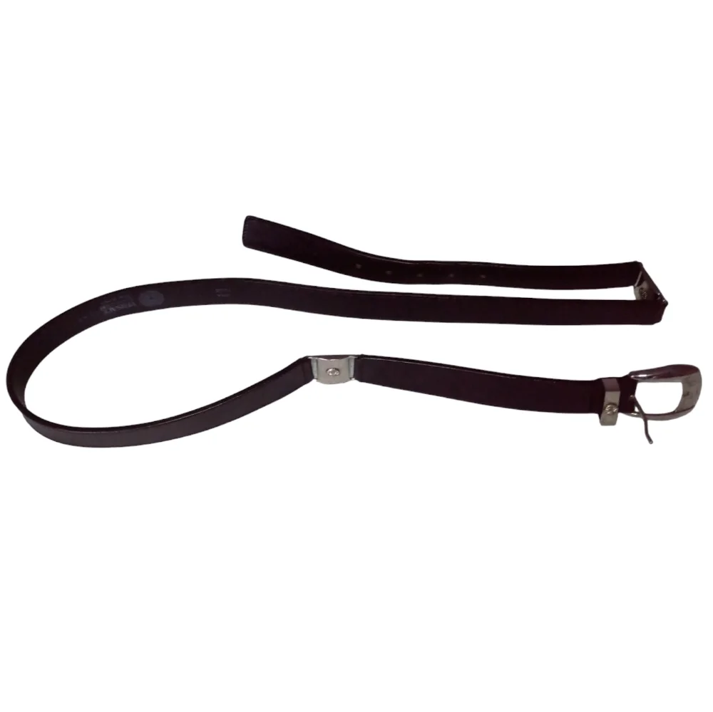 Versace Classic V2 Vera Pelle black belt Silver hardware Size 48 Made in Italy